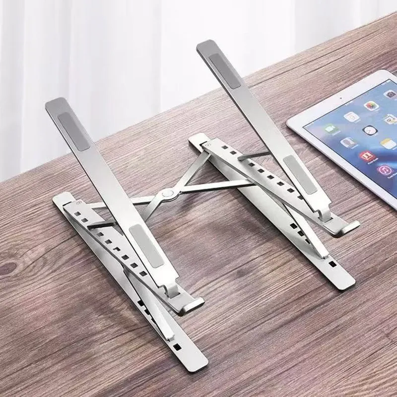 Support pliable et réglable en aluminium pour MacBook, ordinateur portable et tablette