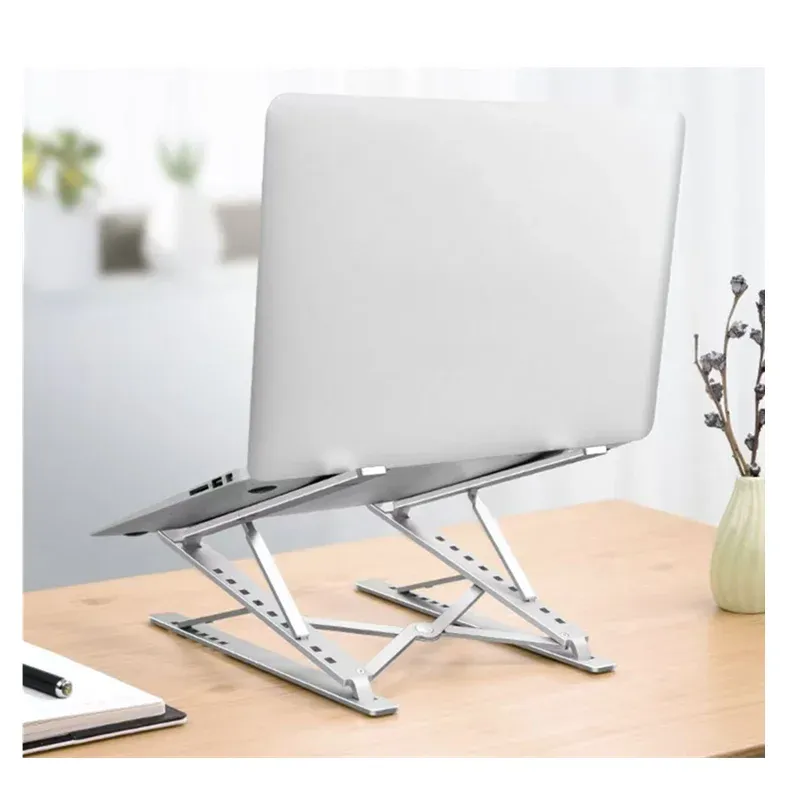 Support pliable et réglable en aluminium pour MacBook, ordinateur portable et tablette 4