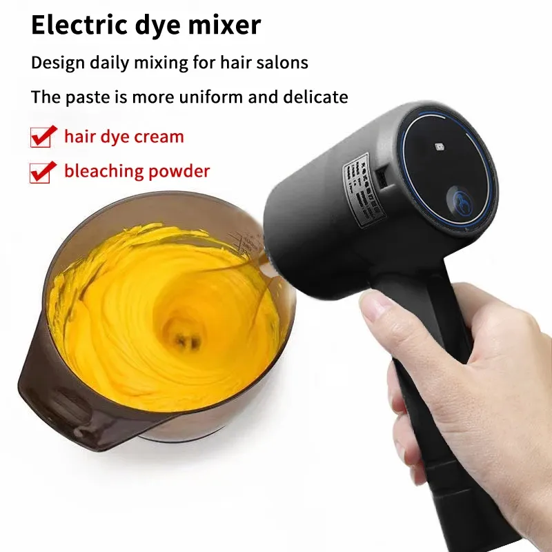 Agitateur automatique pour teinture capillaire, détail du design