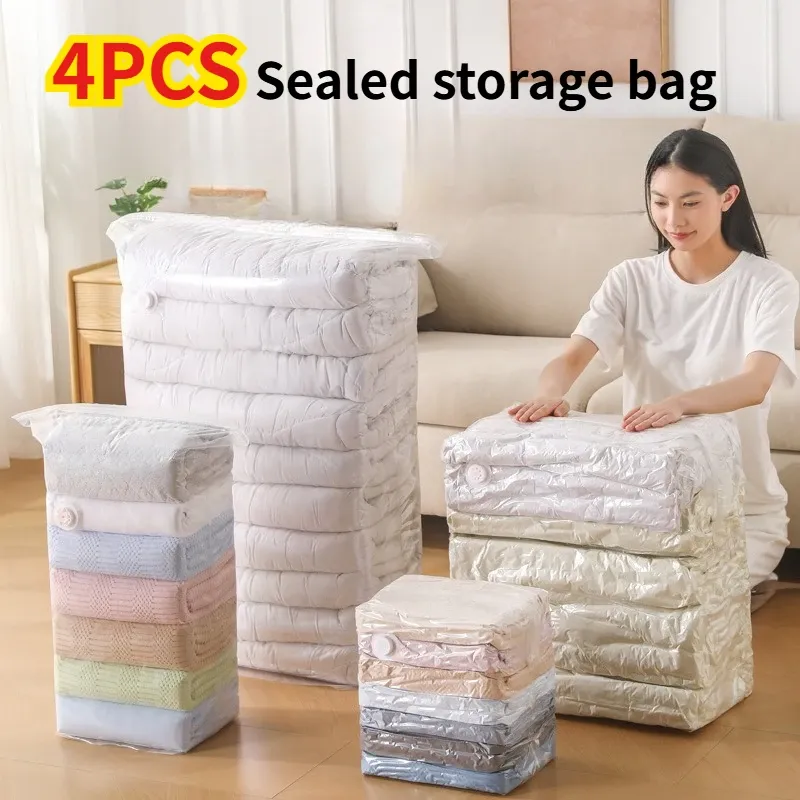 Sacs de rangement sous vide cubiques (lot de 1 à 4 pièces) – Grands sacs de compression pour vêtements, couettes et couvertures 6