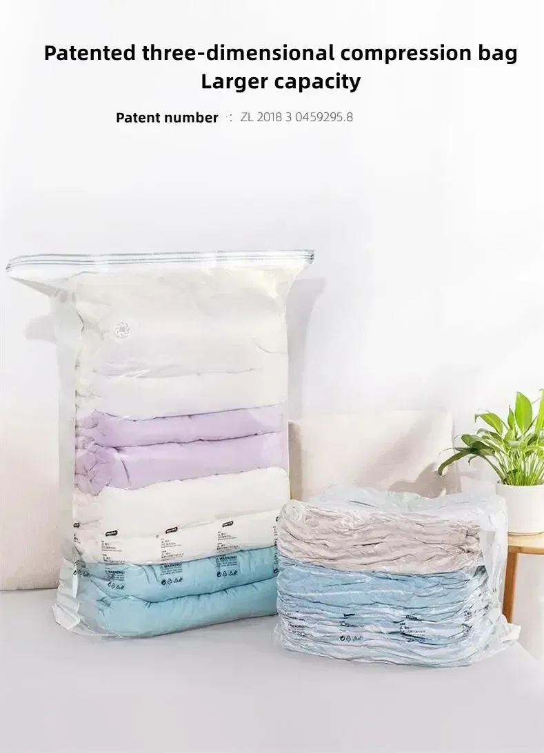 Sac de rangement sous vide, rangement en placard