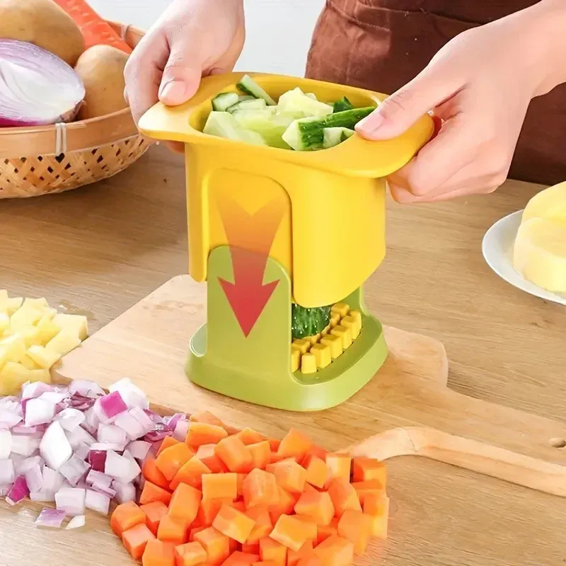 Hachoir à légumes en acier inoxydable, vue d'ensemble
