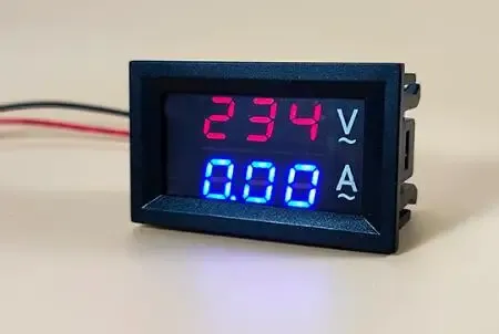 Voltmètre numérique à affichage LED, ampèremètre et testeur de tension et de courant, CC, 100 V, 10 A, écran 0,28 pouce 7