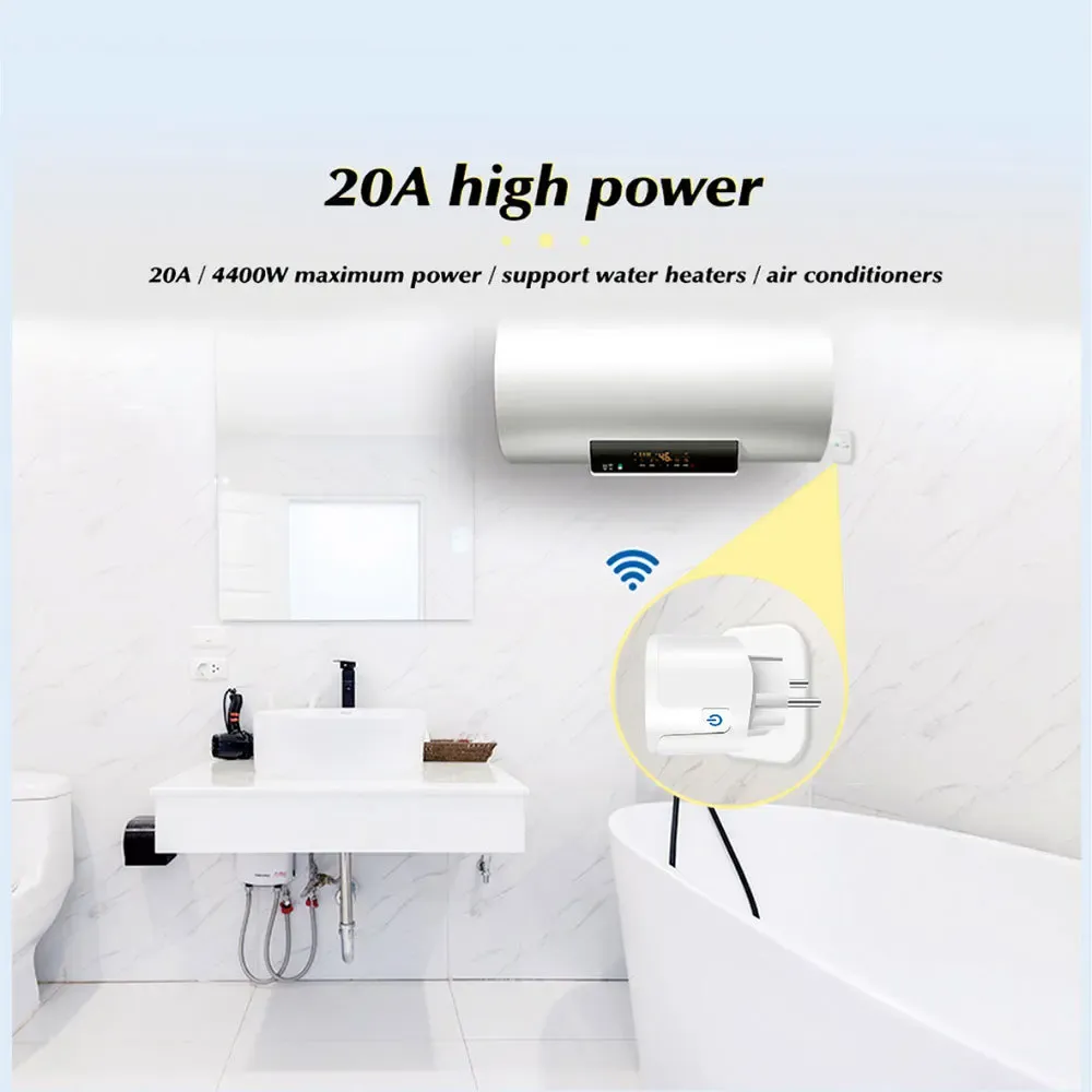 Prise intelligente WiFi Tuya, détail du design