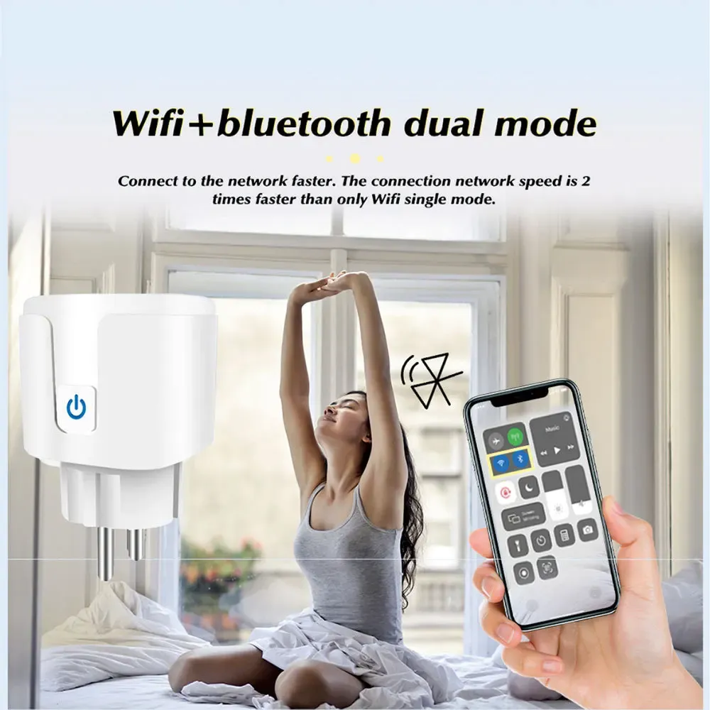 Prise intelligente WiFi Tuya, vue latérale
