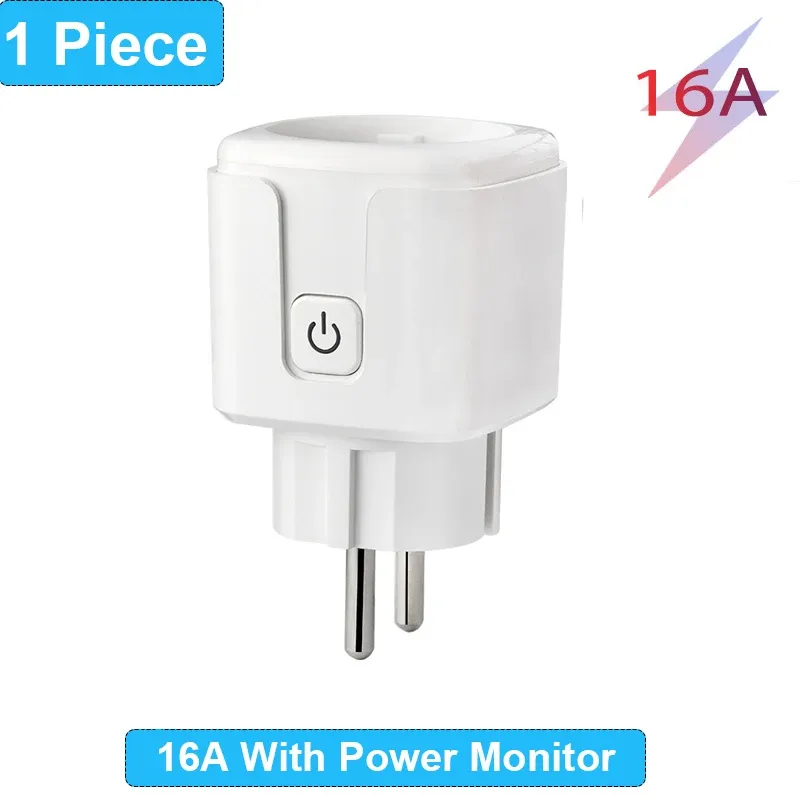 Prise intelligente WiFi Tuya SmartLife, norme UE, moniteur de consommation électrique, fonction de synchronisation, 16 A / 20 A, compatible Alexa, Google Home et Alice 13