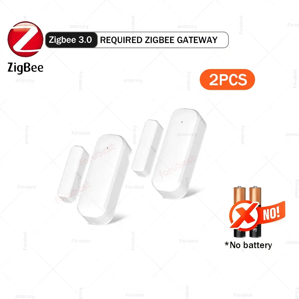 Capteur de porte et fenêtre Zigbee sans fil, détecteur magnétique ouvert/fermé pour maison connectée, compatible Tuya, Zigbee2MQTT et Home Assistant 8