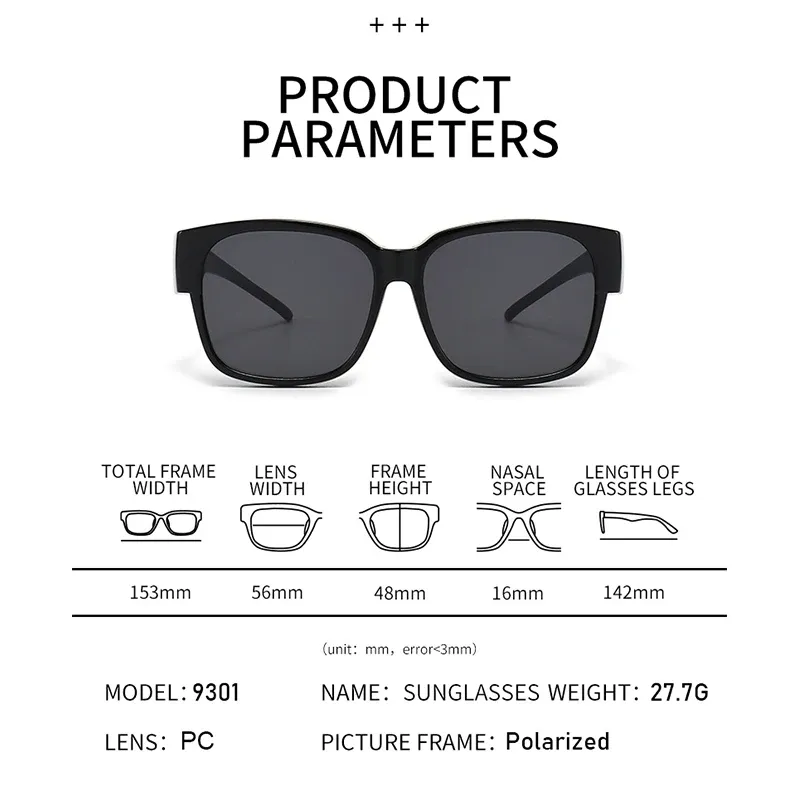 Lunettes de soleil polarisées unisexes à verres correcteurs pour myopie, style vintage, idéales pour la conduite et les voyages en plein air 5