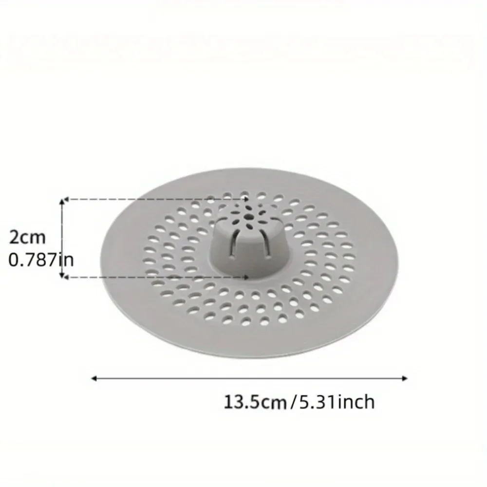 Crépine de vidange en silicone avec trous d'évacuation, pour douche, salle de bain et cuisine (lot de 1) 3