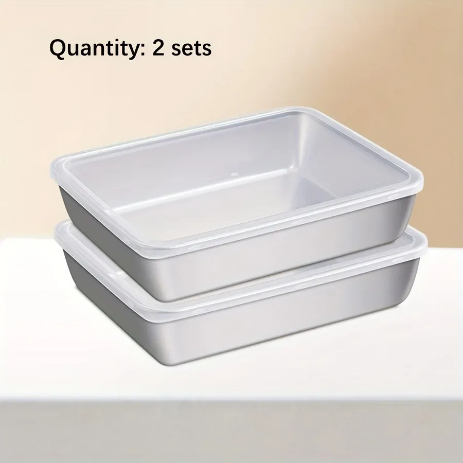 Ensemble de 3 contenants de stockage alimentaire en acier inoxydable, hermétiques et sans BPA, pour réfrigérateur et congélateur 7