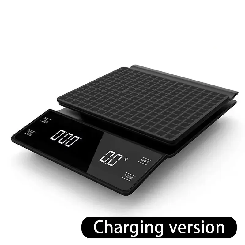 Balance à café numérique rechargeable avec minuterie et écran LED, capacité 3 kg, précision 0,1 g 8