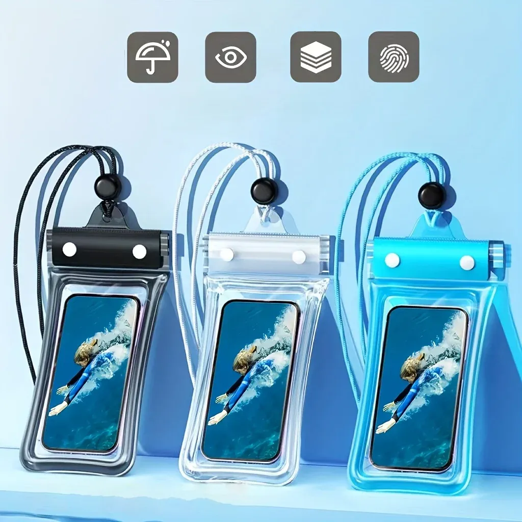 Détail de la pochette étanche transparente