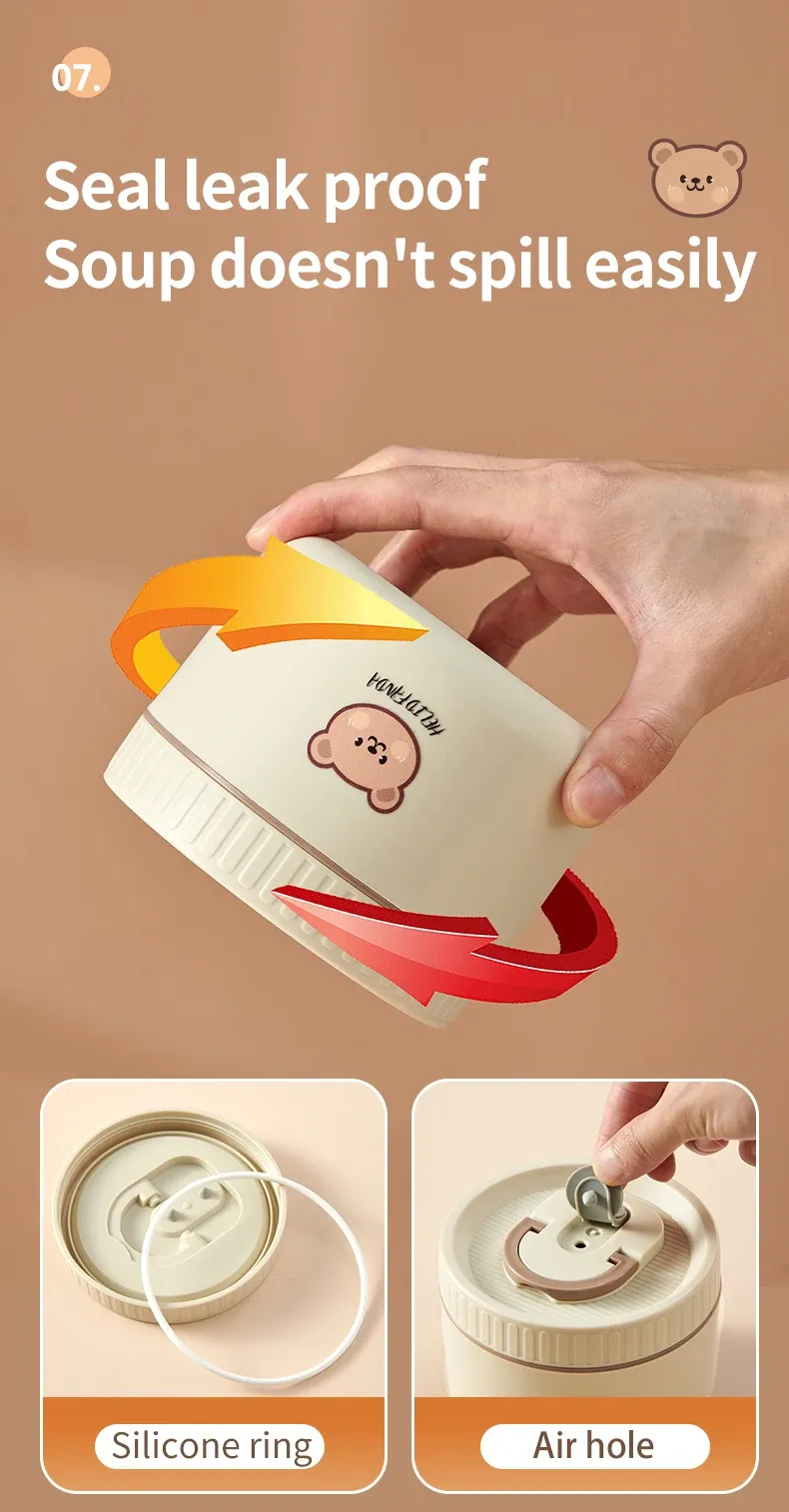 Boîte à lunch bento thermique, utilisation en extérieur