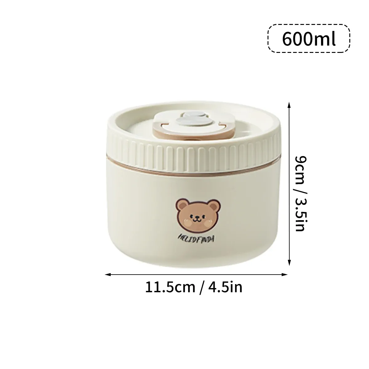 WORTHBUY Boîte-repas bento thermique étanche pour micro-ondes, pour étudiants, contenant alimentaire isolé en acier inoxydable 304, grande capacité, design mignon 15