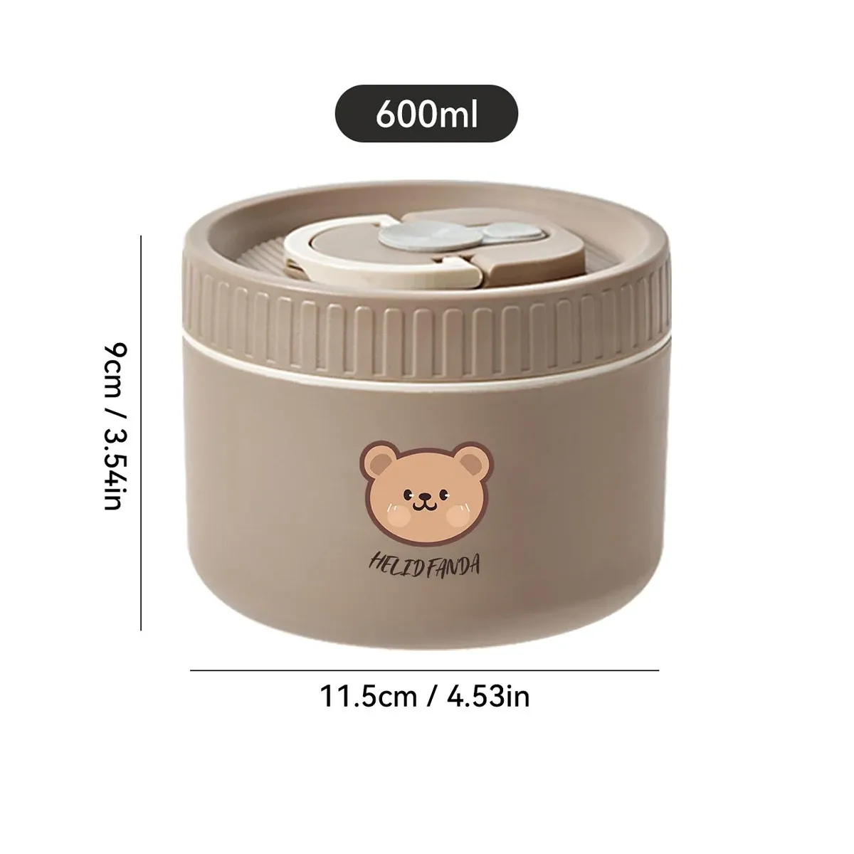 WORTHBUY Boîte-repas bento thermique étanche pour micro-ondes, pour étudiants, contenant alimentaire isolé en acier inoxydable 304, grande capacité, design mignon 21