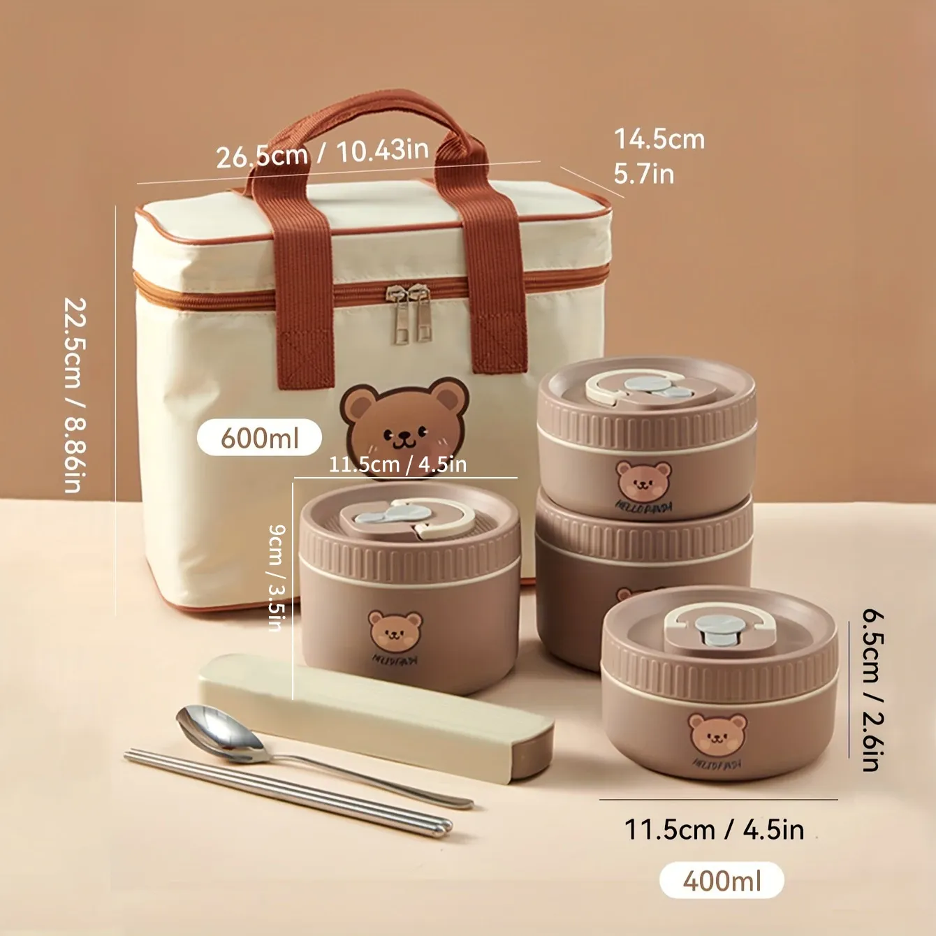 WORTHBUY Boîte-repas bento thermique étanche pour micro-ondes, pour étudiants, contenant alimentaire isolé en acier inoxydable 304, grande capacité, design mignon 20