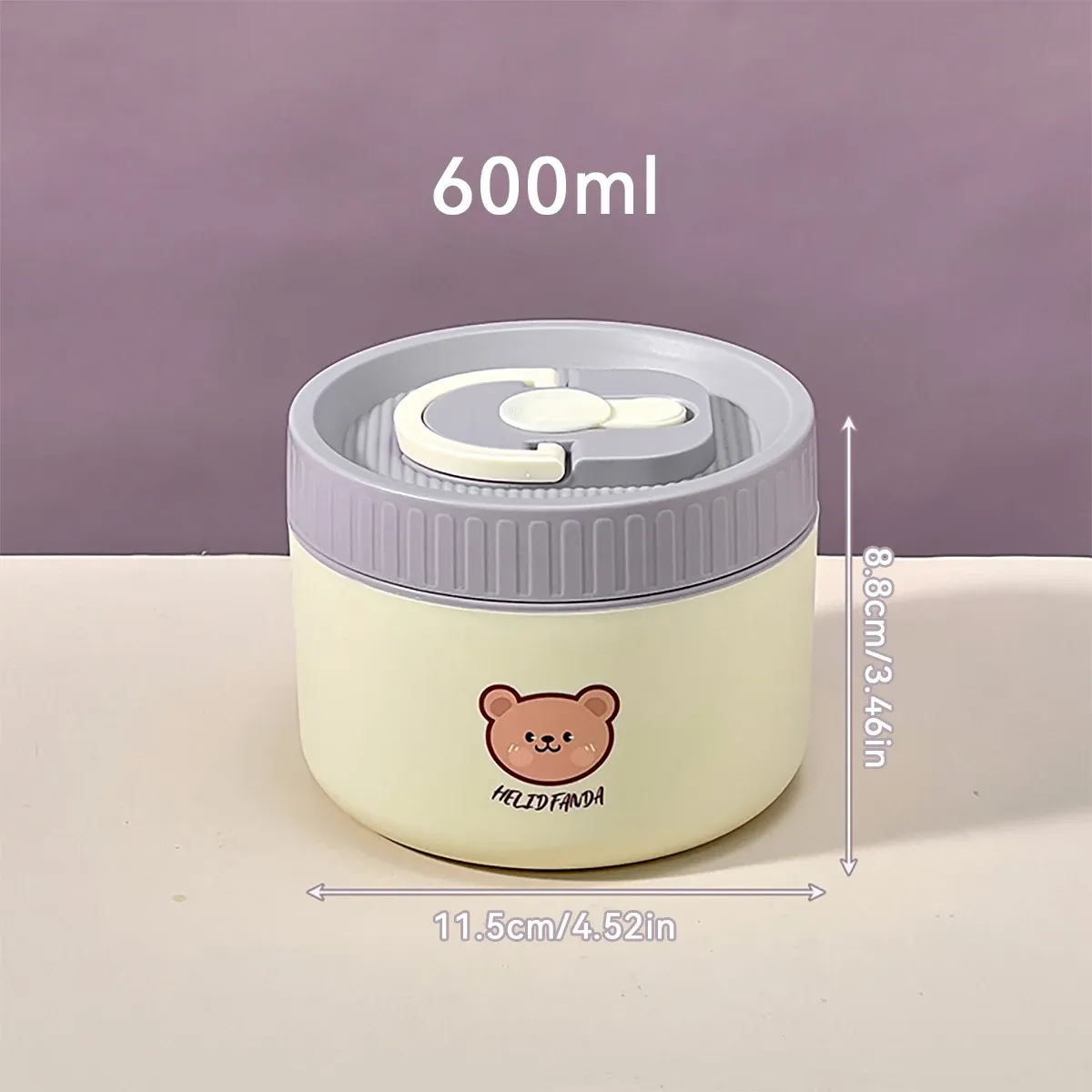 WORTHBUY Boîte-repas bento thermique étanche pour micro-ondes, pour étudiants, contenant alimentaire isolé en acier inoxydable 304, grande capacité, design mignon 9