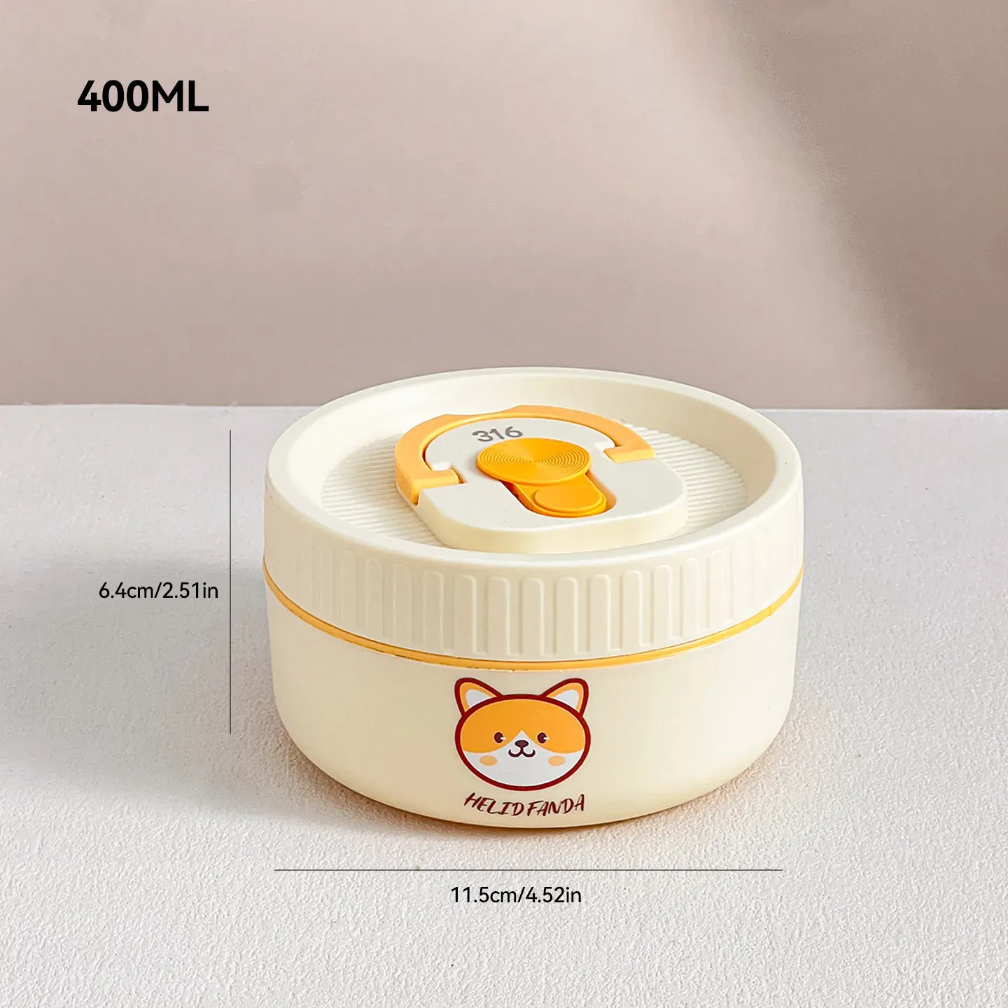 WORTHBUY Boîte-repas bento thermique étanche pour micro-ondes, pour étudiants, contenant alimentaire isolé en acier inoxydable 304, grande capacité, design mignon 23