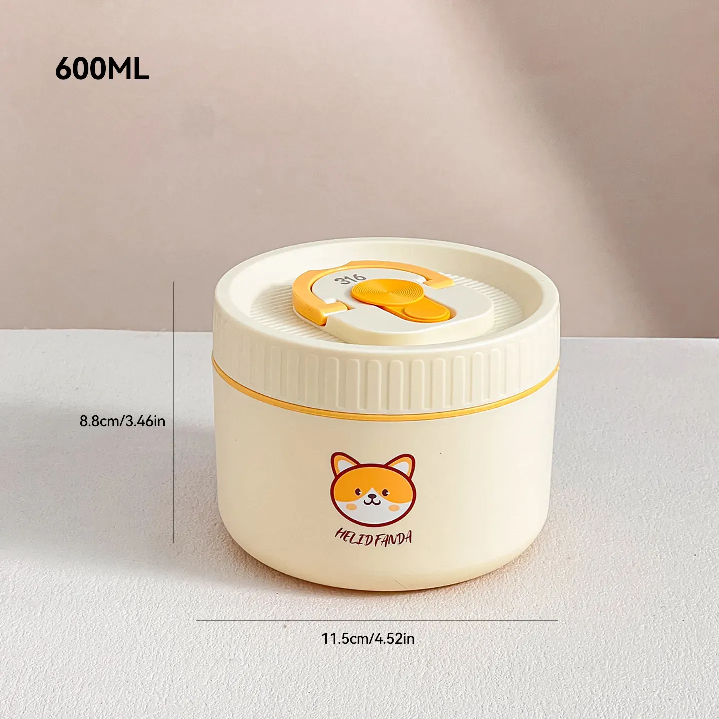 WORTHBUY Boîte-repas bento thermique étanche pour micro-ondes, pour étudiants, contenant alimentaire isolé en acier inoxydable 304, grande capacité, design mignon 25