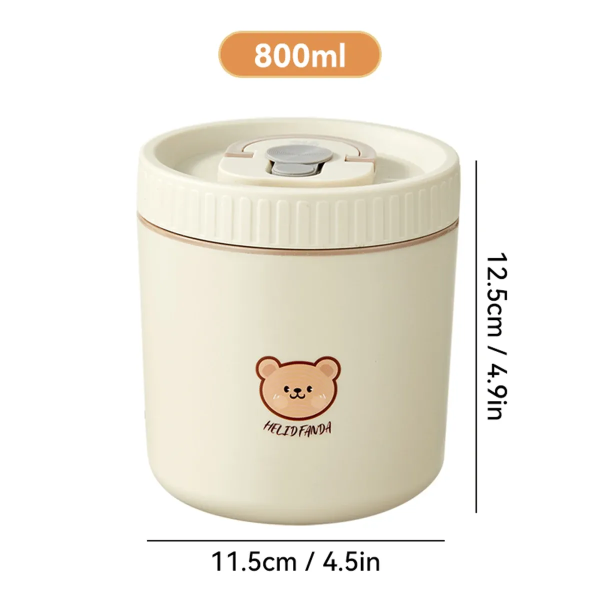 WORTHBUY Boîte-repas bento thermique étanche pour micro-ondes, pour étudiants, contenant alimentaire isolé en acier inoxydable 304, grande capacité, design mignon 17