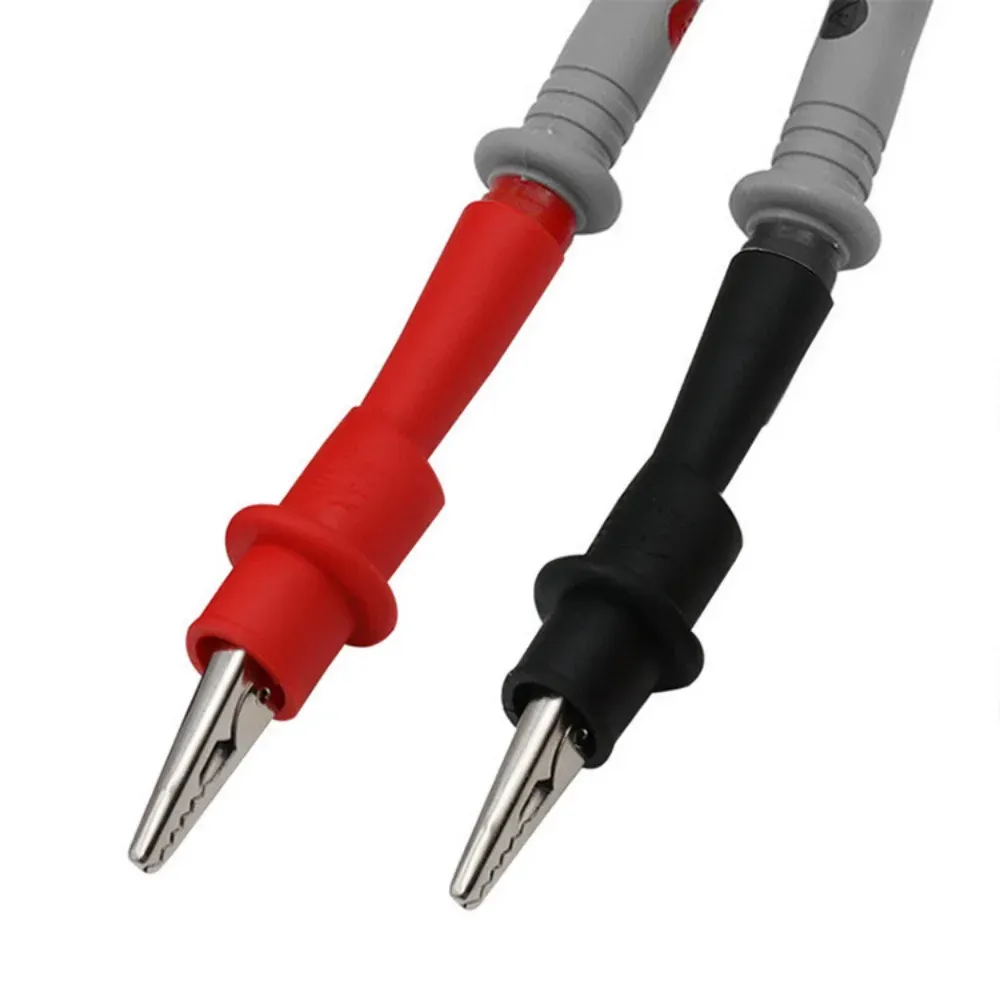 Cordons de test pour multimètre, lot de 2 fils rouge et noir avec pinces, homologués AC/DC 10 A 1000 V