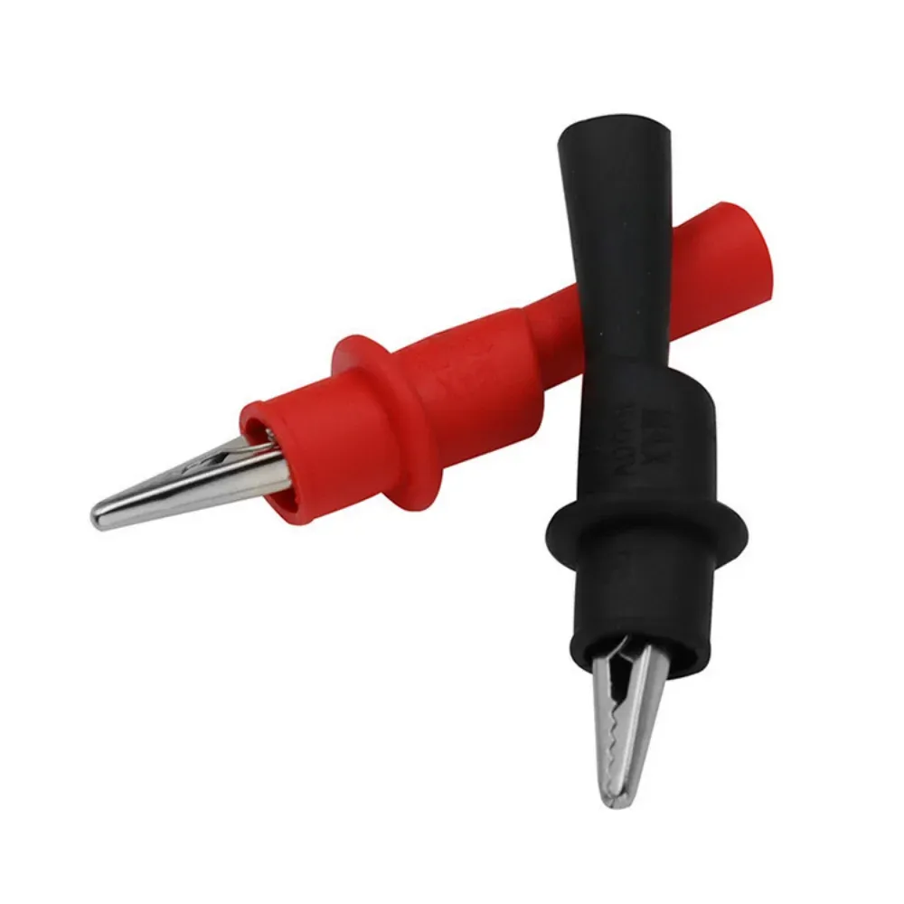 Cordons de test pour multimètre, lot de 2 fils rouge et noir avec pinces, homologués AC/DC 10 A 1000 V 4