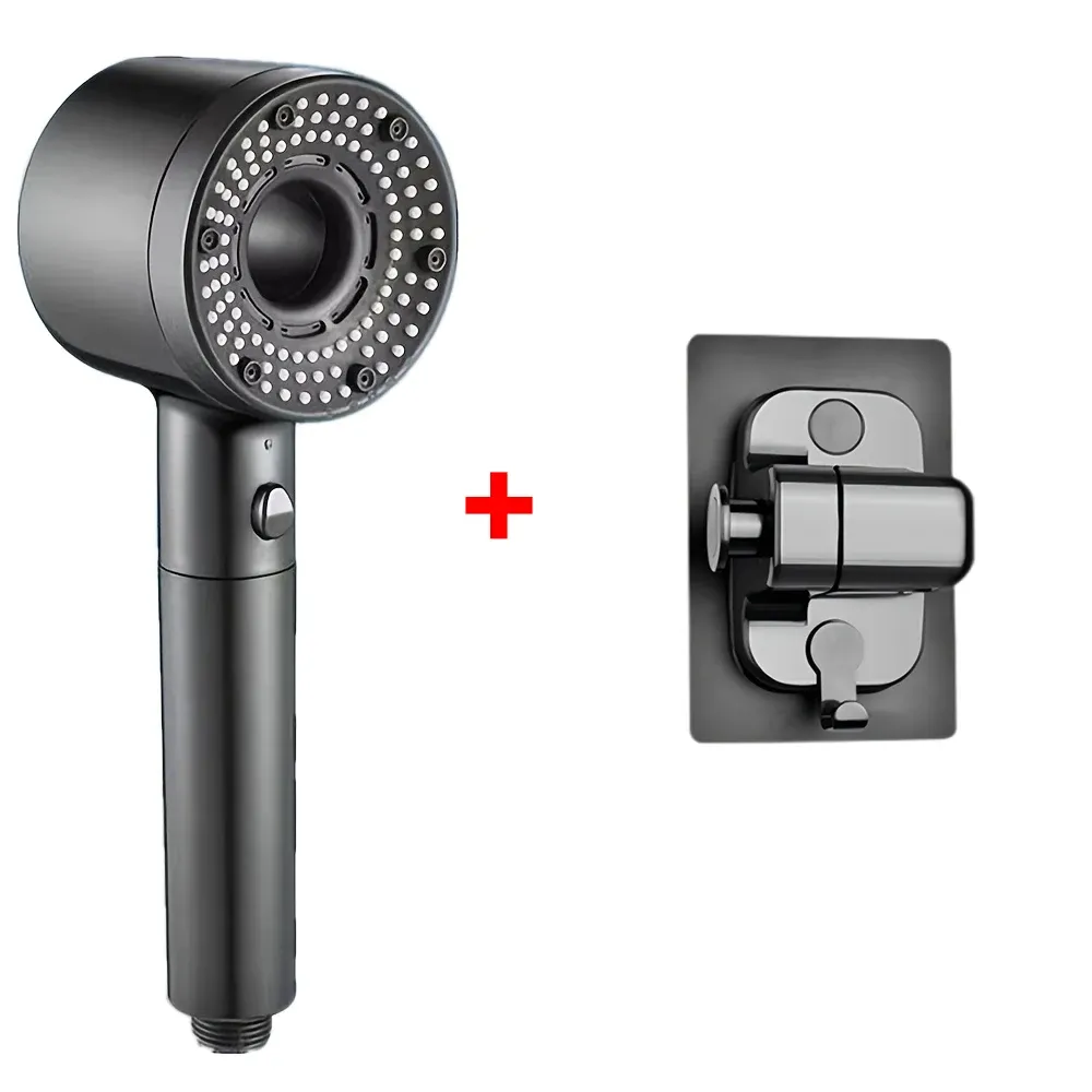 Pommeau de douche réglable 5 jets, filtre haut débit, haute pression, économie d'eau, buse de douche, accessoires de salle de bains 22