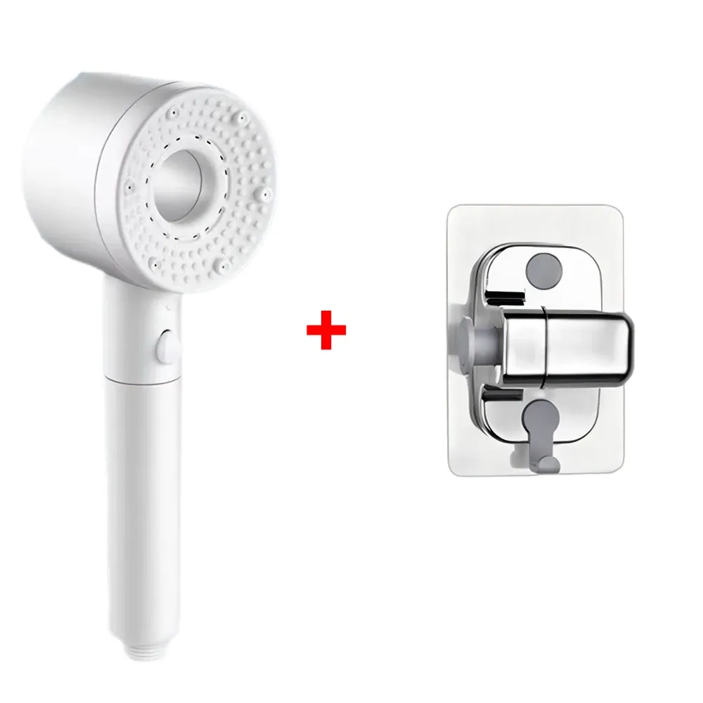 Pommeau de douche réglable 5 jets, filtre haut débit, haute pression, économie d'eau, buse de douche, accessoires de salle de bains 15