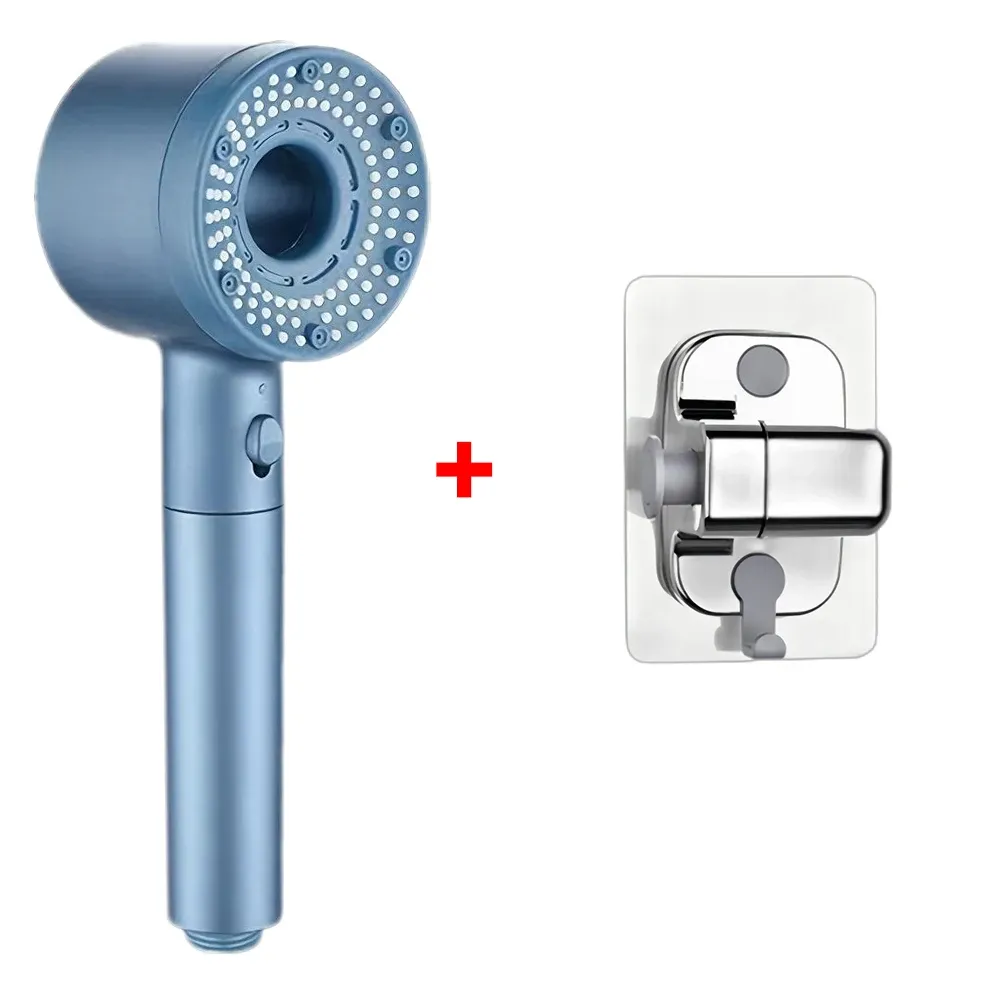 Pommeau de douche réglable 5 jets, filtre haut débit, haute pression, économie d'eau, buse de douche, accessoires de salle de bains 17