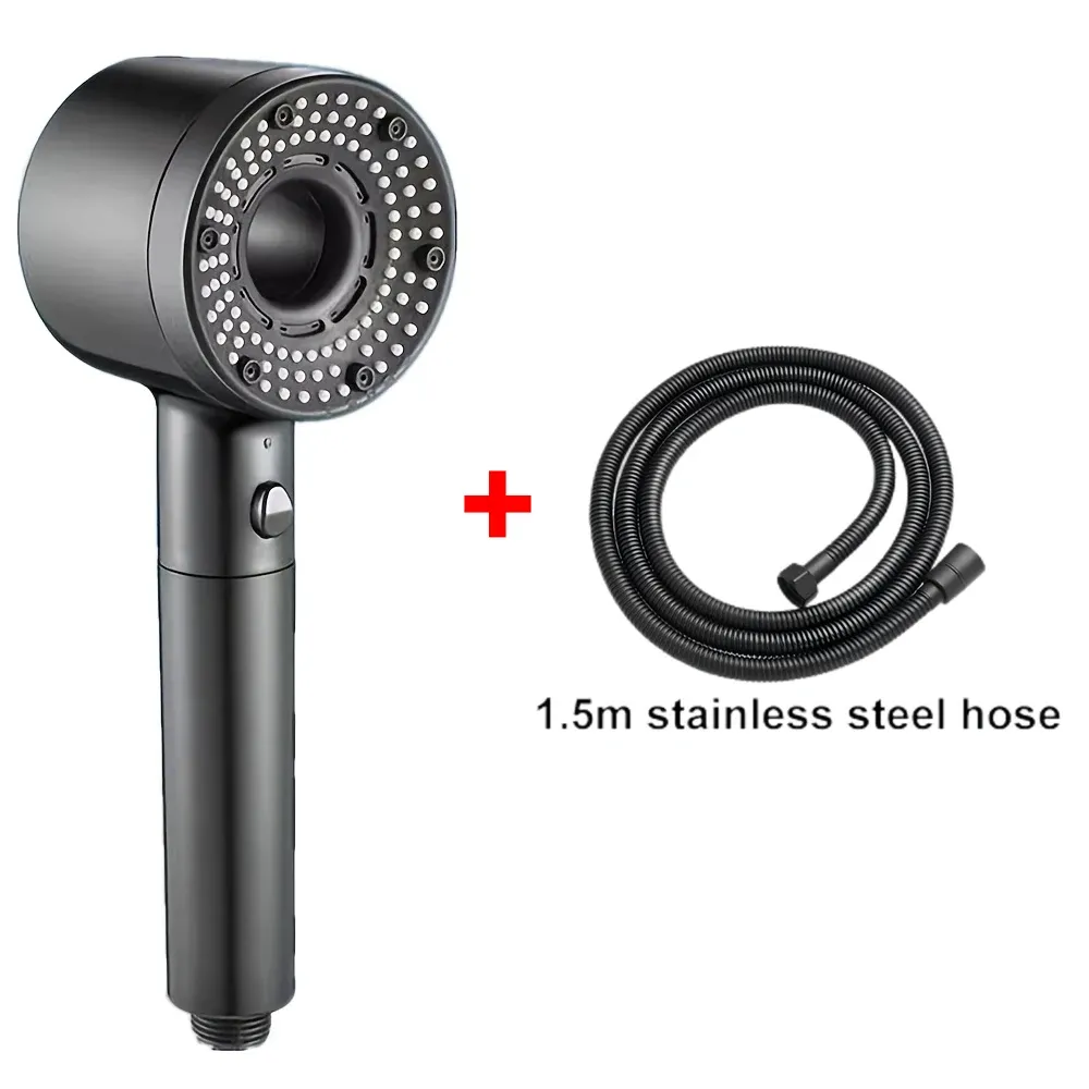 Pommeau de douche réglable 5 jets, filtre haut débit, haute pression, économie d'eau, buse de douche, accessoires de salle de bains 18