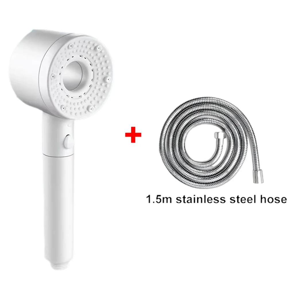 Pommeau de douche réglable 5 jets, filtre haut débit, haute pression, économie d'eau, buse de douche, accessoires de salle de bains 11