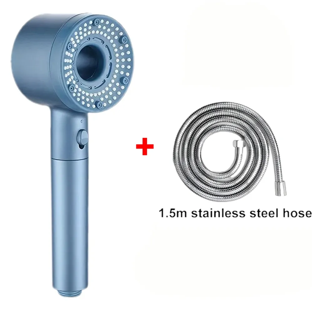 Pommeau de douche réglable 5 jets, filtre haut débit, haute pression, économie d'eau, buse de douche, accessoires de salle de bains 13