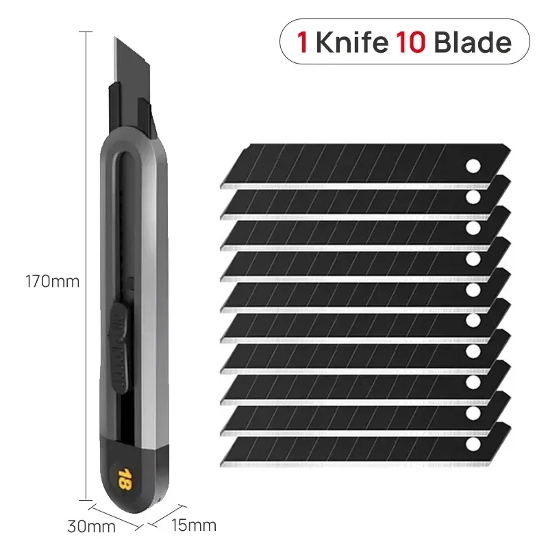 Deli Couteau utilitaire multifonction rétractable avec scie 18