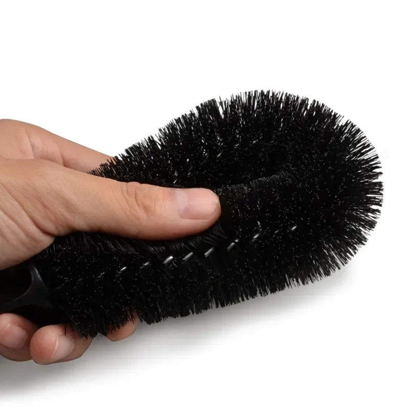Brosse de nettoyage de pneus et de jantes pour voiture, outil de nettoyage de jantes, poignée de plumeau, brosse de détail pour roues de moto et de camion 5