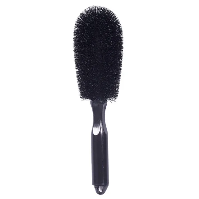 Brosse de nettoyage de pneus et de jantes pour voiture, outil de nettoyage de jantes, poignée de plumeau, brosse de détail pour roues de moto et de camion 4