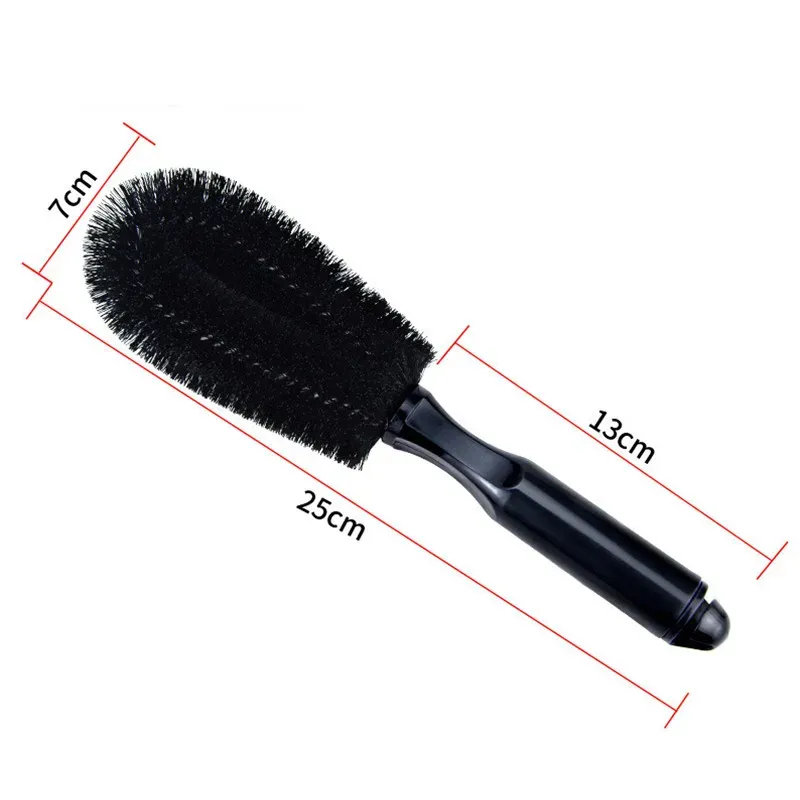 Brosse de nettoyage de pneus et de jantes pour voiture, outil de nettoyage de jantes, poignée de plumeau, brosse de détail pour roues de moto et de camion 6