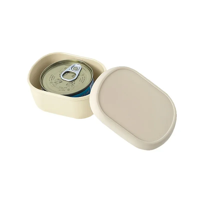 Conteneur de stockage réutilisable pour pâtée pour chat avec couvercle en silicone étanche, boîte de conservation anti-fuite pour boîtes de conserve de 85 g (3 oz) 7