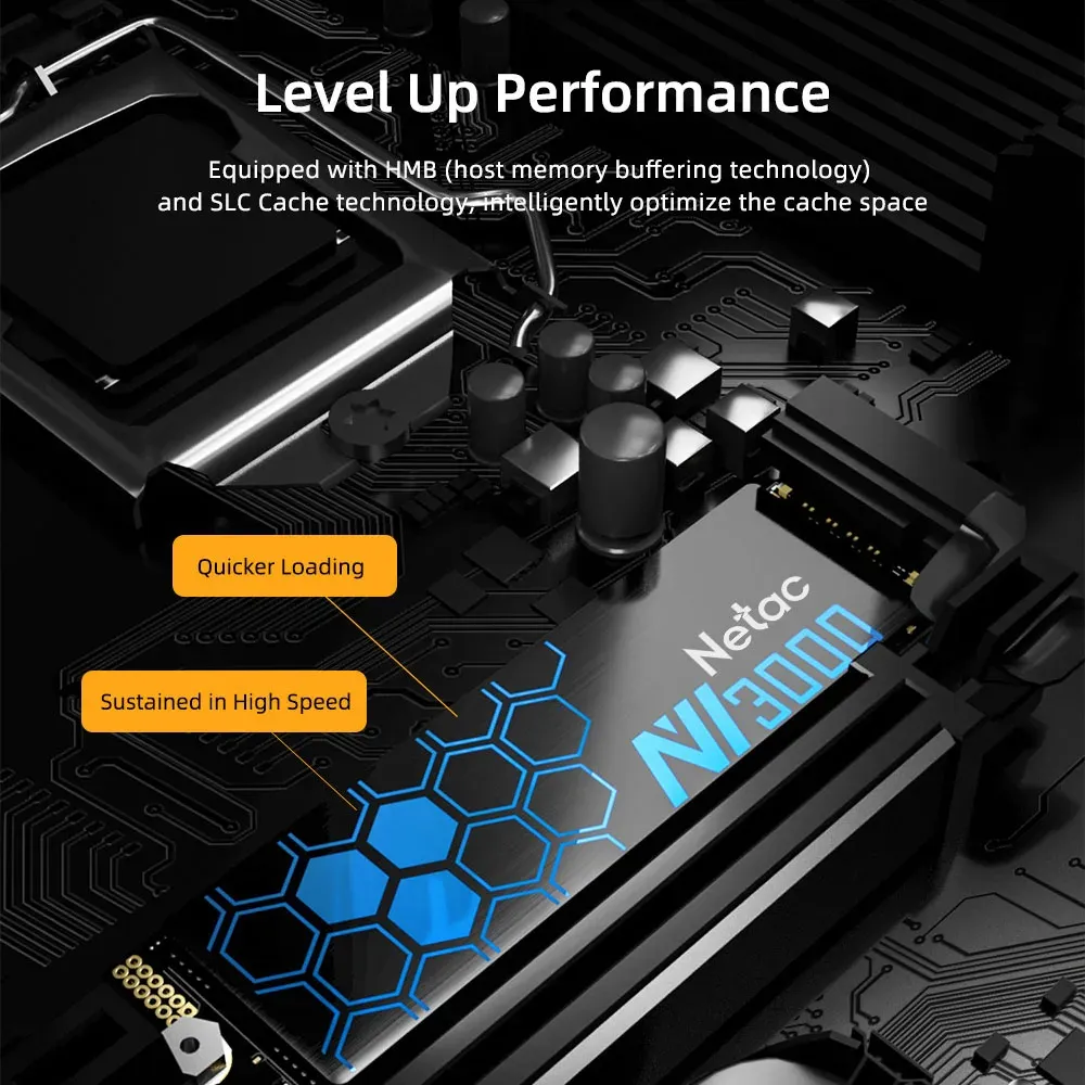 Netac SSD M.2 NVMe PCIe 2280, 250 Go / 500 Go, disque SSD interne pour ordinateur portable 3
