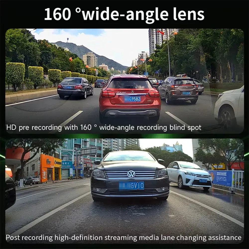 JIUYIN Caméra moto double 1080P étanche avec WiFi, dashcam avant et arrière, enregistreur vidéo 3