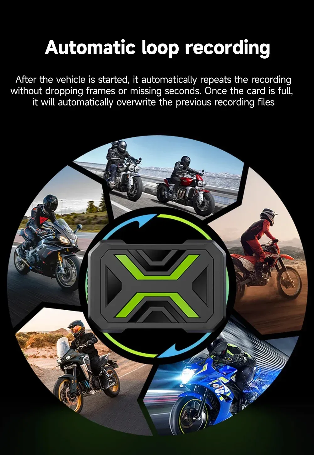 Caméra moto installée sur un deux-roues