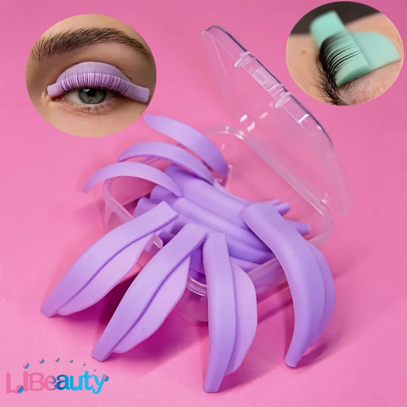Libeauty 7 Paris Recourbe-cils réutilisable en silicone, tiges de permanente pour cils, bouclier de levage 3D, outil de maquillage - Image 1