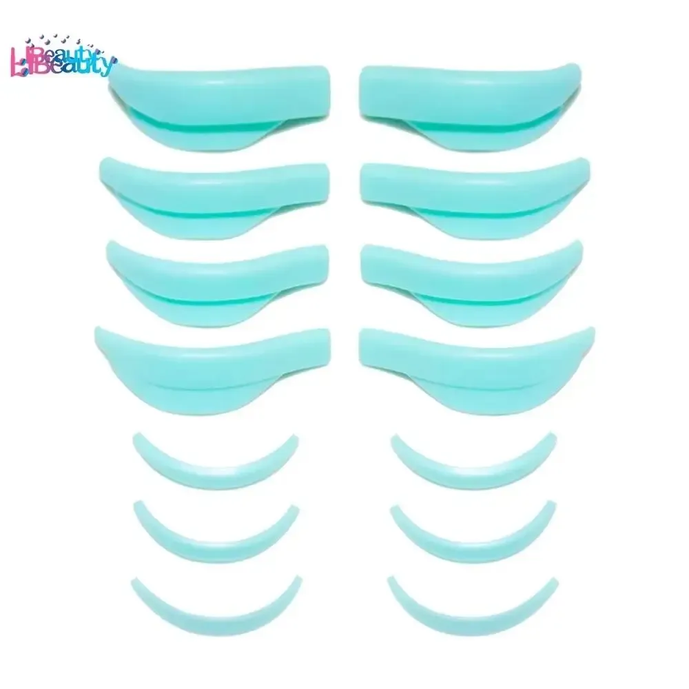 Libeauty 7 Paris Recourbe-cils réutilisable en silicone, tiges de permanente pour cils, bouclier de levage 3D, outil de maquillage 8