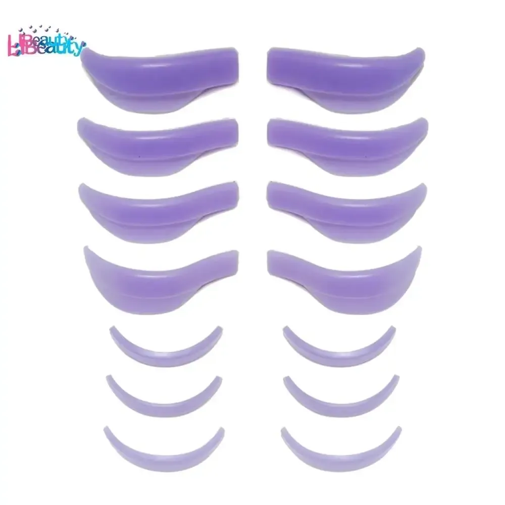 Libeauty 7 Paris Recourbe-cils réutilisable en silicone, tiges de permanente pour cils, bouclier de levage 3D, outil de maquillage 7