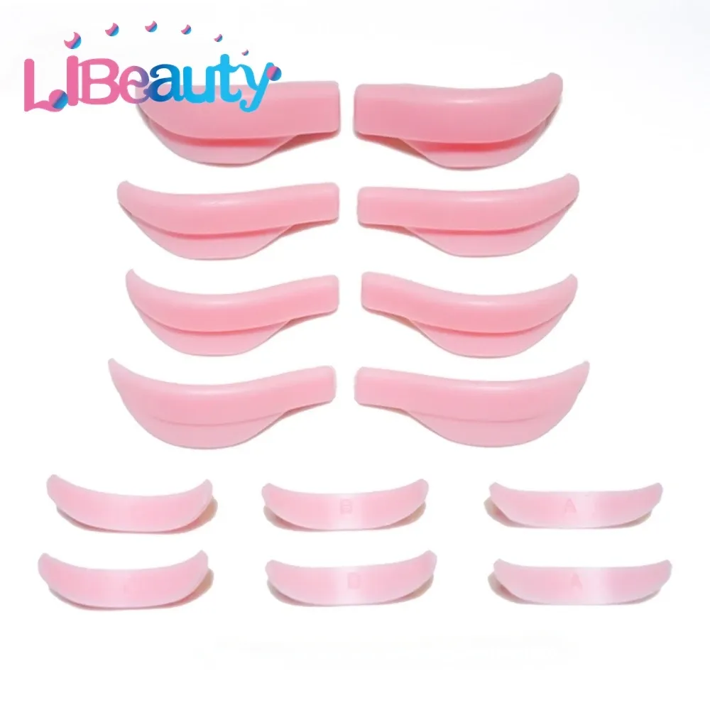 Libeauty 7 Paris Recourbe-cils réutilisable en silicone, tiges de permanente pour cils, bouclier de levage 3D, outil de maquillage 9
