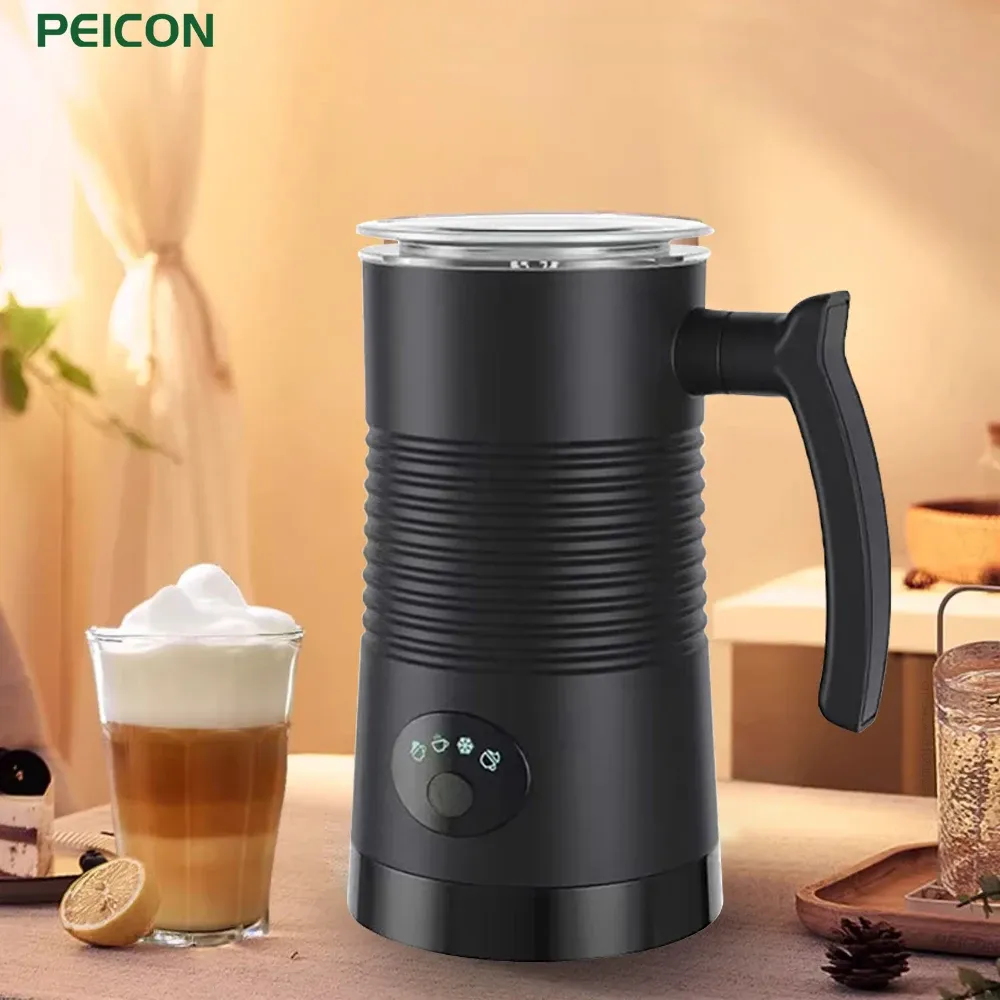 Mousseur à lait électrique automatique rotatif pour café, cappuccino et latte, 4 en 1, pour mousse chaude et froide
