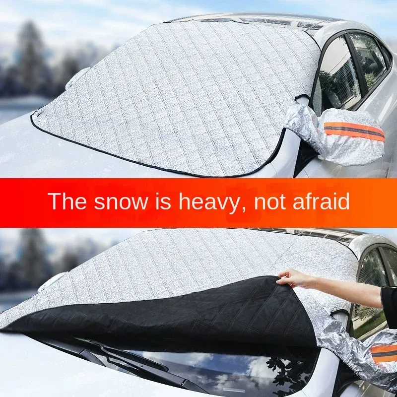 Pare-soleil magnétique pour pare-brise avant de voiture, protection étanche contre la neige 2