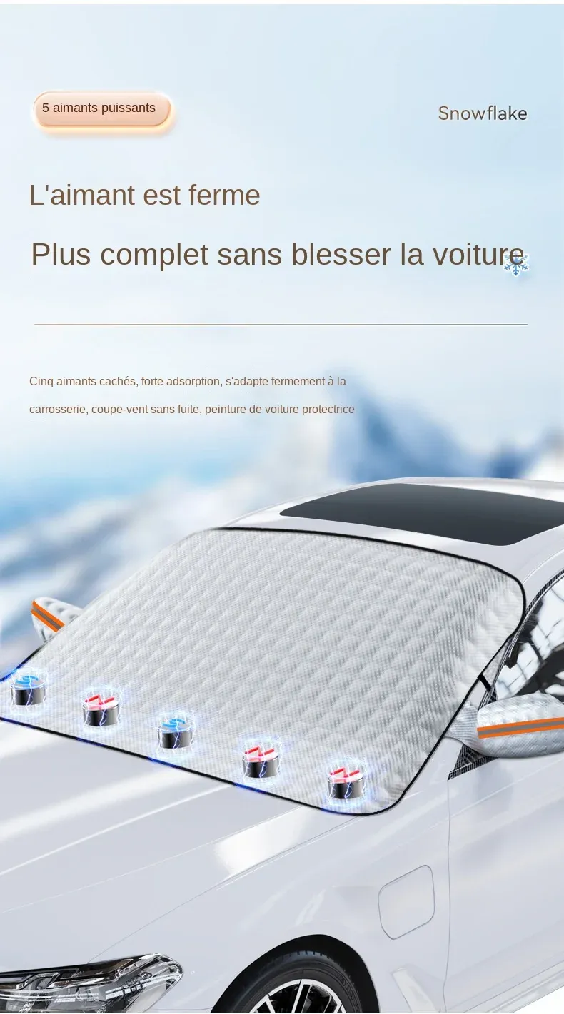 Protection du pare-brise contre la neige