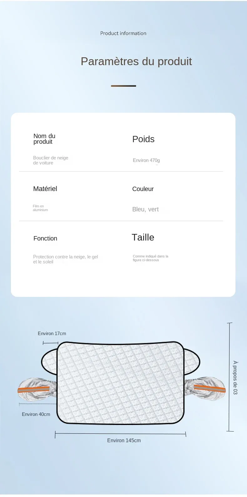 Pare-soleil magnétique en usage