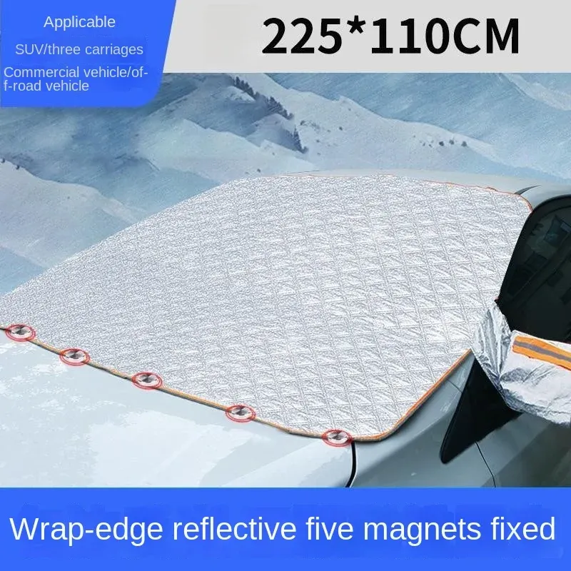 Pare-soleil magnétique pour pare-brise avant de voiture, protection étanche contre la neige 8