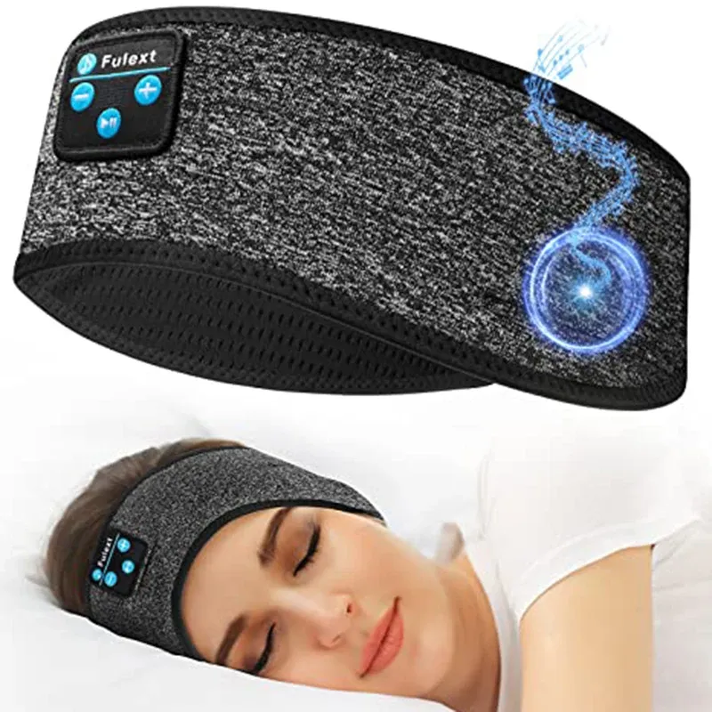 Écouteurs Bluetooth sans fil pour le sommeil et le sport, bandeau élastique avec masque pour les yeux 1